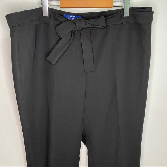 NEW RSVP by Talbots Black Paper-bag style Trousers - Picture 3 of 8